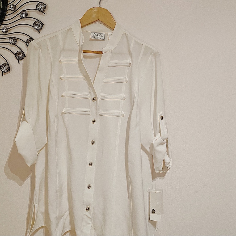 white blouse.